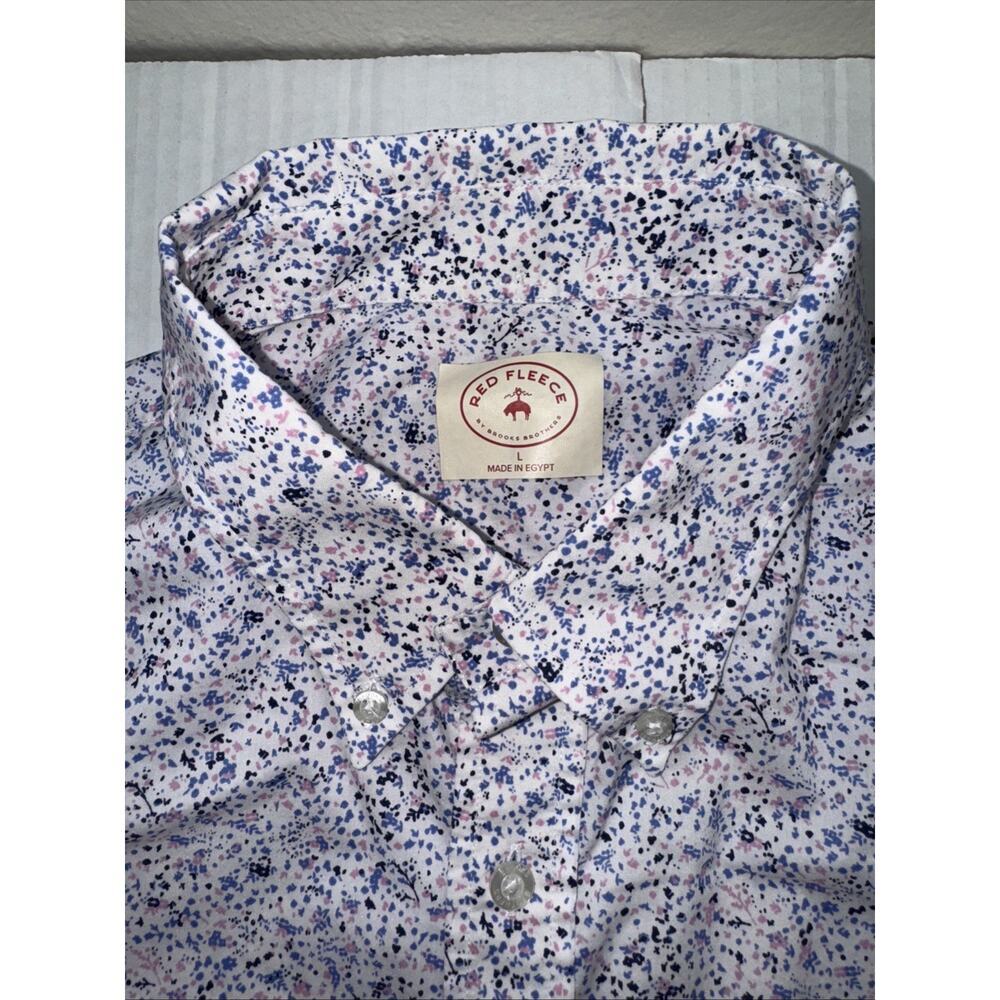 Brooks Brothers Shirt Mens Large White Fleece Button Up Long Sleeve White - Picture 2 of 11